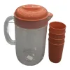 Transparent plastic water bottle, orange cap portable juice bottle, transparent bottle water bottle, orange cap multi-functional plastic bottle, transparent juice water bottle Application Scenario